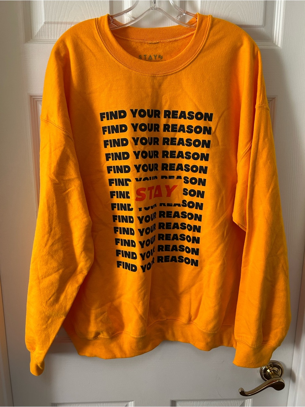 STAY Orange "Find Your Reason" Graphic Sweatshirt